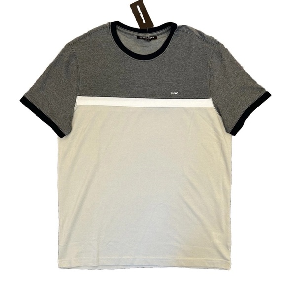 Michael Kors Men’s Short Sleeve Crewneck T-Shirt Chest Stripe Size M - NWT $69 - Picture 1 of 15